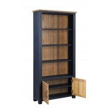 Splash of Blue - Large Open Bookcase with Doors